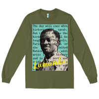 Army Green patrice lumumba Long Sleeve Tee - tuanDangUi
