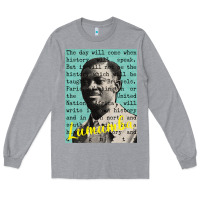 Heather Grey patrice lumumba Long Sleeve Tee - tuanDangUi