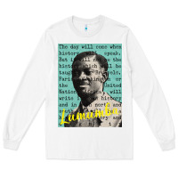 White patrice lumumba Long Sleeve Tee - tuanDangUi