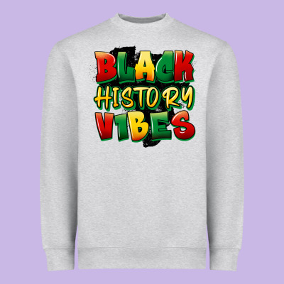Black History Vibes Heavyweight Sweatshirt Designed By Fadigitalartstudio