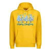 Lemon merry christmas blue trees Premium Hoodie - FaDigitalArtStudio