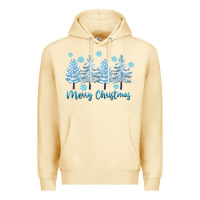 Pina Colada merry christmas blue trees Premium Hoodie - FaDigitalArtStudio