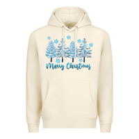 Tofu merry christmas blue trees Premium Hoodie - FaDigitalArtStudio