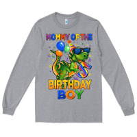 Heather Grey mommy of the 5 th birthday boy t rex Long Sleeve Tee - CowGirlArtShop
