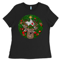 Black deer christmas Ladies Tee - BundleAndBundleShop