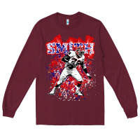 Burgundy bruce smith Long Sleeve Tee - tuanDangUi