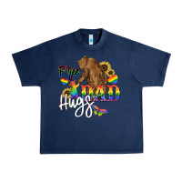 Navy Free Dad hugs Urban Heavy Tee - NancyCooperArtShop