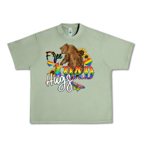 Oil Green Free Dad hugs Urban Heavy Tee - NancyCooperArtShop