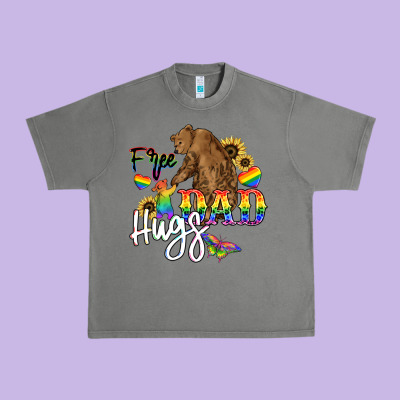Free Dad Hugs Urban Heavy Tee Designed By Nancycooperartshop