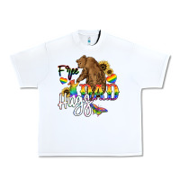 White Free Dad hugs Urban Heavy Tee - NancyCooperArtShop
