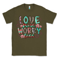 Army Green love more worry less Classic Tee - RacoonDesign