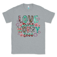 Heather Grey love more worry less Classic Tee - RacoonDesign