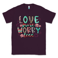 Plum love more worry less Classic Tee - RacoonDesign