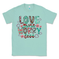 Seafoam love more worry less Classic Tee - RacoonDesign
