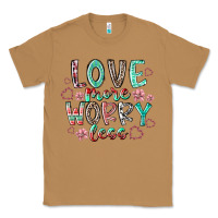 Toasted Coconut love more worry less Classic Tee - RacoonDesign