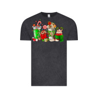 Vintage Black Christmas coffee cup Vintage Tee - NancyCooperArtShop