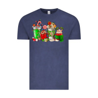 Vintage Denim Christmas coffee cup Vintage Tee - NancyCooperArtShop