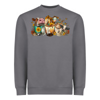 Storm Cows And Coffee Heavyweight Sweatshirt - FaDigitalArtStudio