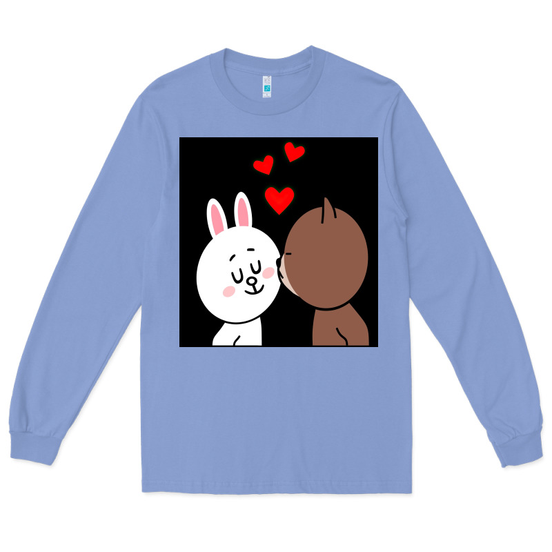 Brown Bear Cony Bunny Rabbit The Kiss Long Sleeve Tee by tuanDangUi | Teevron