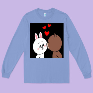 Brown Bear Cony Bunny Rabbit The Kiss Long Sleeve Tee Designed By Tuandangui
