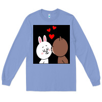 Colony Blue brown bear cony bunny rabbit the kiss Long Sleeve Tee - tuanDangUi