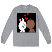 Heather Grey brown bear cony bunny rabbit the kiss Long Sleeve Tee - tuanDangUi