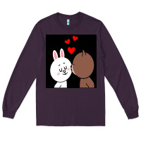 Plum brown bear cony bunny rabbit the kiss Long Sleeve Tee - tuanDangUi
