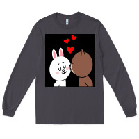Smoke brown bear cony bunny rabbit the kiss Long Sleeve Tee - tuanDangUi