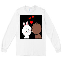 White brown bear cony bunny rabbit the kiss Long Sleeve Tee - tuanDangUi