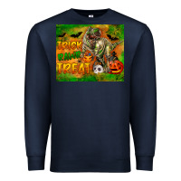 Navy Trick Rawr Treat Premium Sweatshirt - LillyAllenDesigns