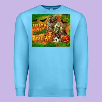 Trick Rawr Treat Premium Sweatshirt Designed By Lillyallendesigns
