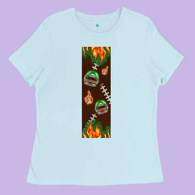 American Football Dad Pen Wrap Ladies Tee Designed By Bundleandbundleshop