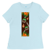 Baby Blue American football dad pen wrap Ladies Tee - BundleAndBundleShop