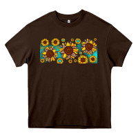 Chocolate Brown leopard sunflower gemstone Heavy Core Tee - JahusDesignShop