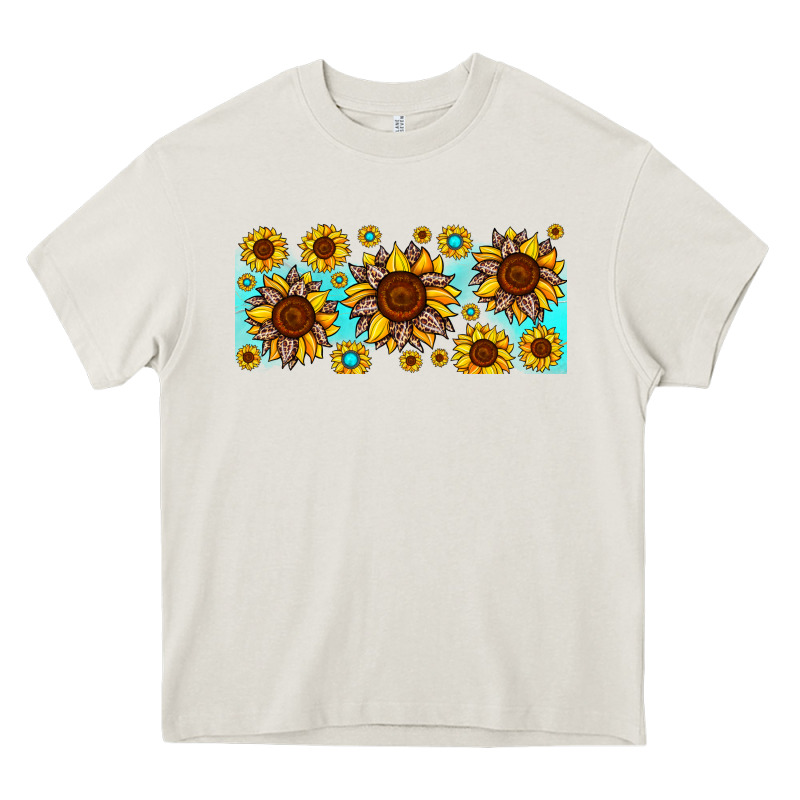 Leopard Sunflower Gemstone Heavy Core Tee by JahusDesignShop | Teevron