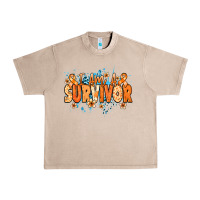 I Am A Survivor Orange Ribbon Kidney Cancer Urban Heavy Tee | Teevron