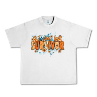 Lunar Rock I am a survivor orange ribbon Kidney Cancer Urban Heavy Tee - NancyCooperArtShop