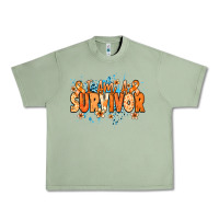 Oil Green I am a survivor orange ribbon Kidney Cancer Urban Heavy Tee - NancyCooperArtShop