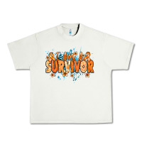 Pistachio I am a survivor orange ribbon Kidney Cancer Urban Heavy Tee - NancyCooperArtShop