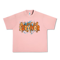 Salmon I am a survivor orange ribbon Kidney Cancer Urban Heavy Tee - NancyCooperArtShop