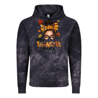 Cloud Black one thankful mama afro messy bun Vintage Hoodie - texasbilliewilder