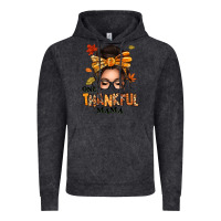 Vintage Black one thankful mama afro messy bun Vintage Hoodie - texasbilliewilder