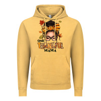 Vintage Mustard one thankful mama afro messy bun Vintage Hoodie - texasbilliewilder