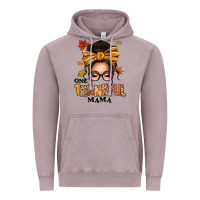 Vintage Zinc one thankful mama afro messy bun Vintage Hoodie - texasbilliewilder