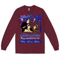Burgundy abbott and costello meet frankenstein (1948)   artwork Long Sleeve Tee - tuanDangUi