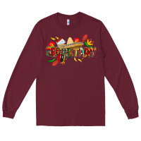 Burgundy cinco de mayo secretary Long Sleeve Tee - CowGirlArtShop