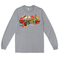 Heather Grey cinco de mayo secretary Long Sleeve Tee - CowGirlArtShop