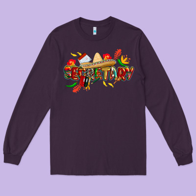 Cinco De Mayo Secretary Long Sleeve Tee Designed By Cowgirlartshop
