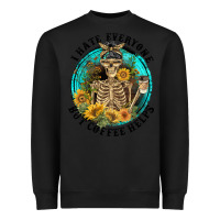 Black I Hate Everyone But Coffee Helps Heavyweight Sweatshirt - FaDigitalArtStudio