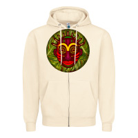 Sandshell african masks round earrings 4 Zipper Hoodie - BundleAndBundleShop